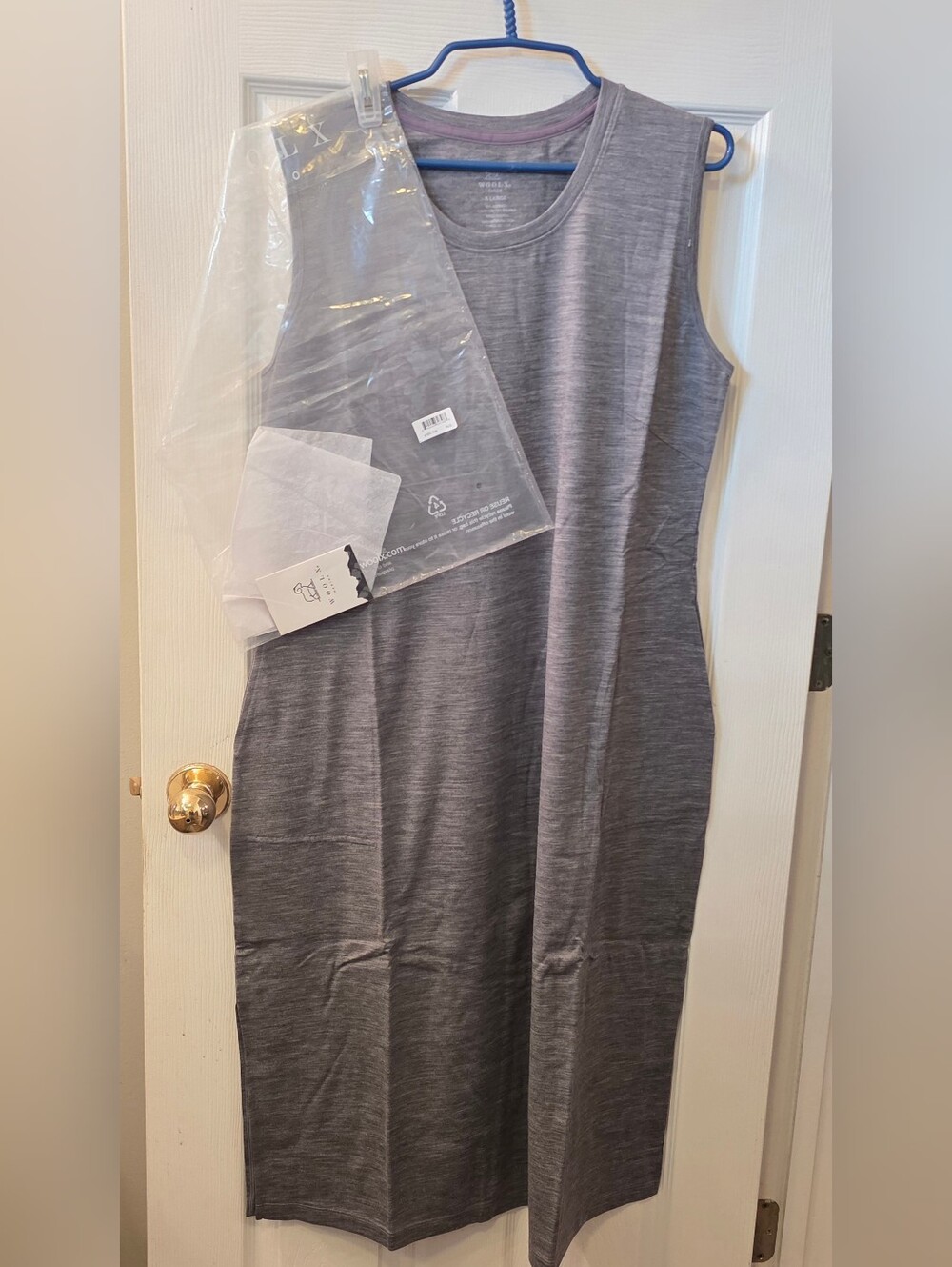 Woolx XL Women's Graphite Heather Gray Merino Cassie Dress
